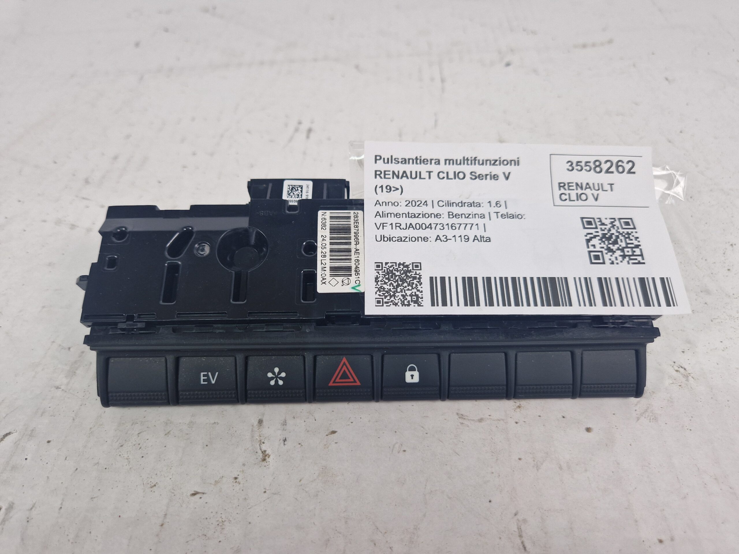 PULSANTIERA MULTIFUNZIONI RENAULT CLIO Serie V 283E87996R H4M C6 (19>)