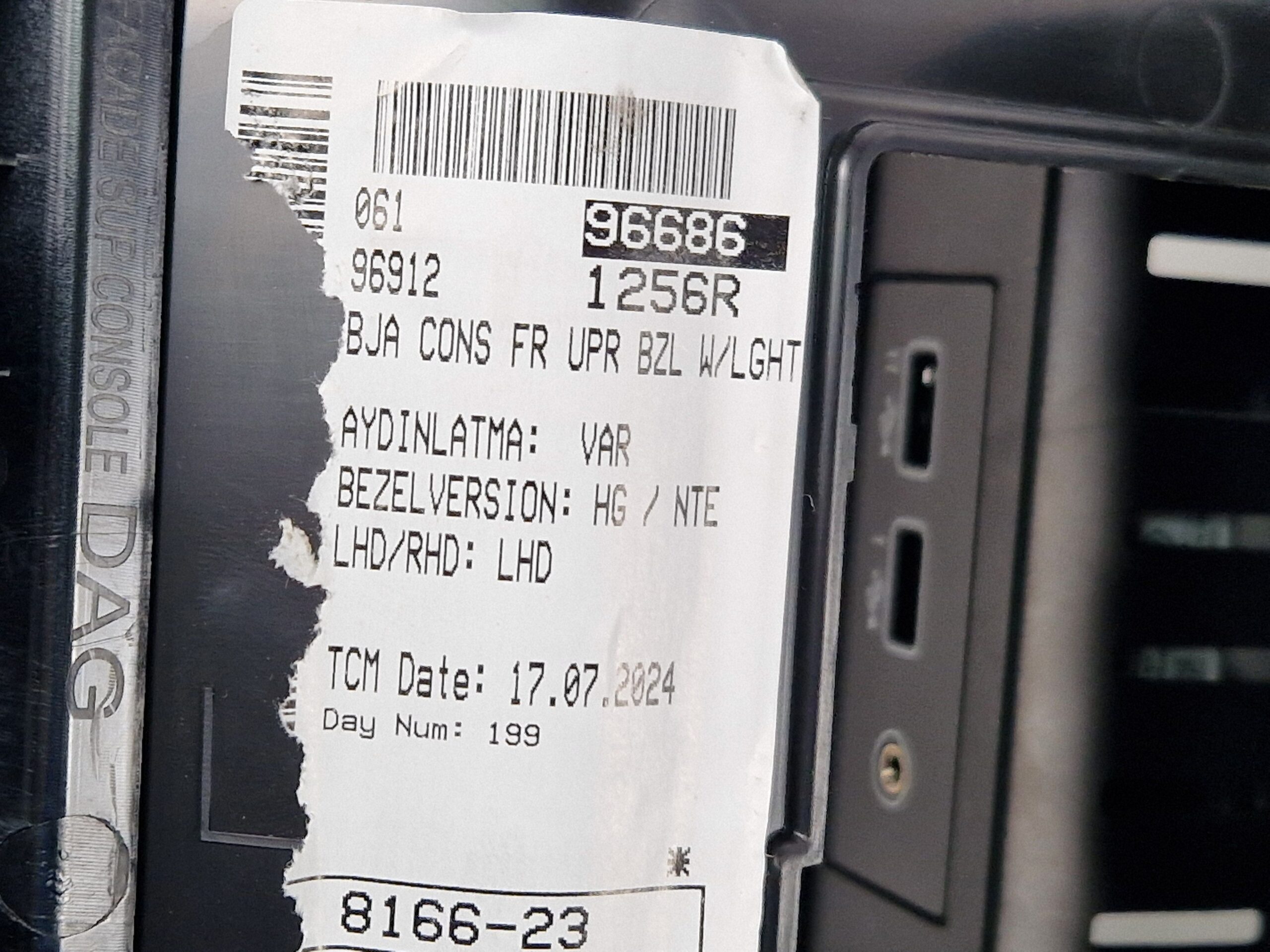 TUNNEL CONSOLLE CENTRALE RENAULT CLIO Serie V 969155134R H4M C6 (19>)