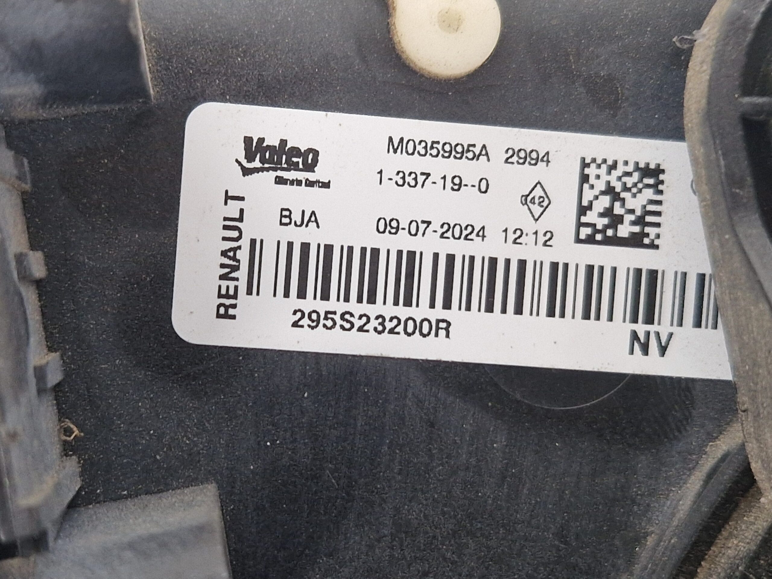 295S23200R VENTOLA RAFFREDDAMENTO IBRIDO-BATTERIA RENAULT CLIO Serie V Benzina 1.6 H4M C6