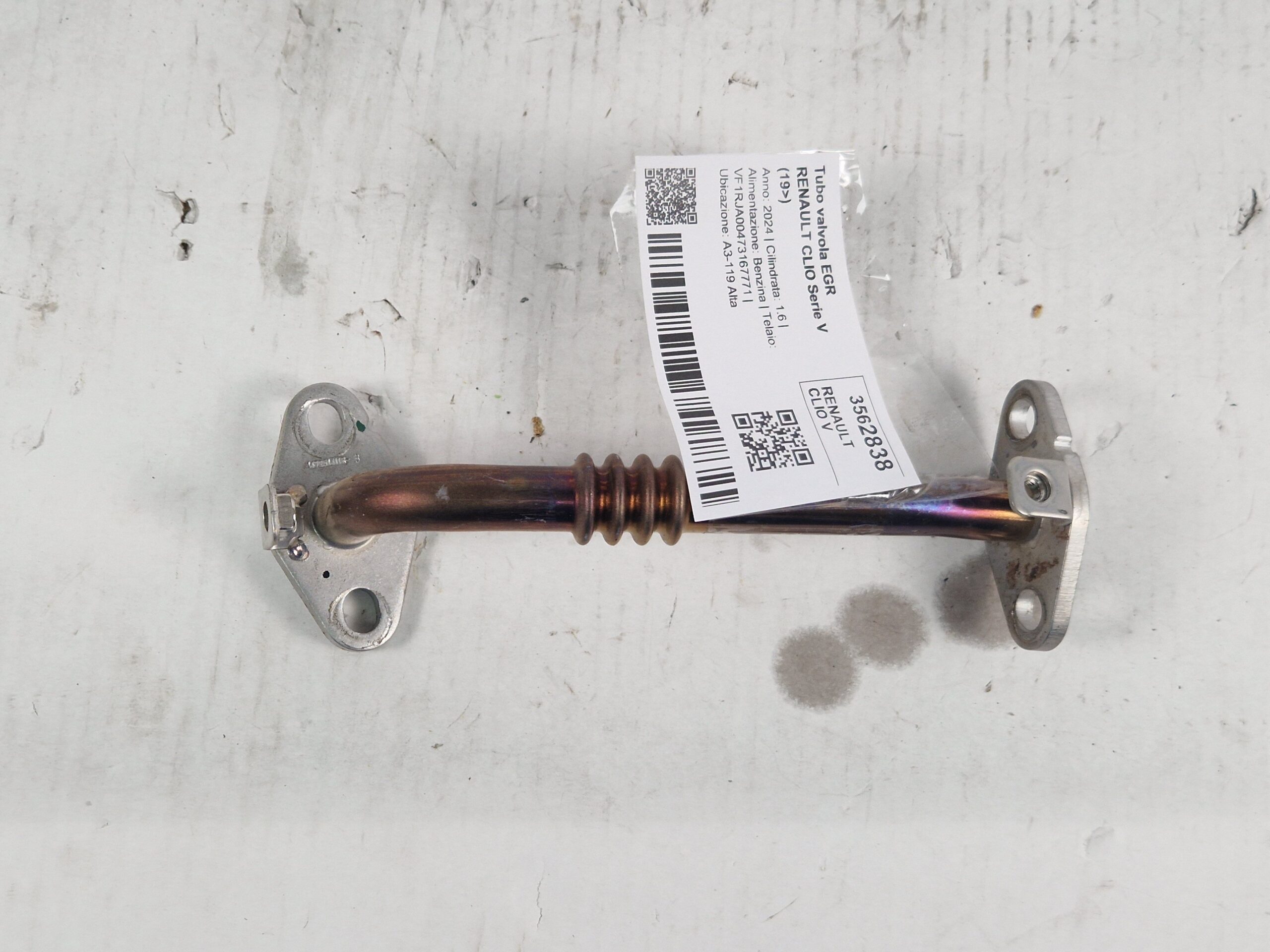 147135RF0A TUBO VALVOLA EGR RENAULT CLIO Serie V Benzina 1.6 H4M C6