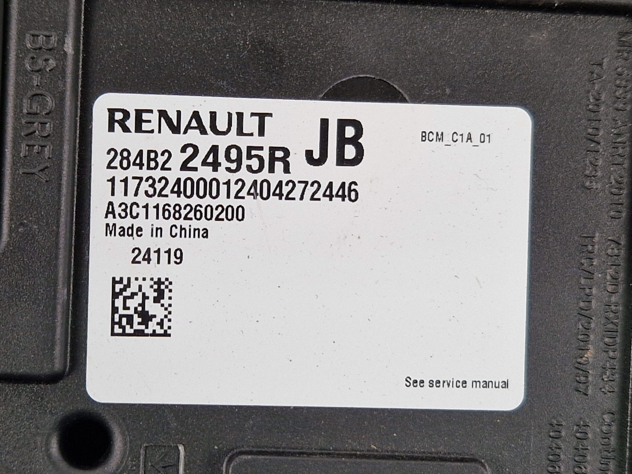 BODY COMPUTER RENAULT CLIO Serie V 284B22495R H4M C6 (19>)