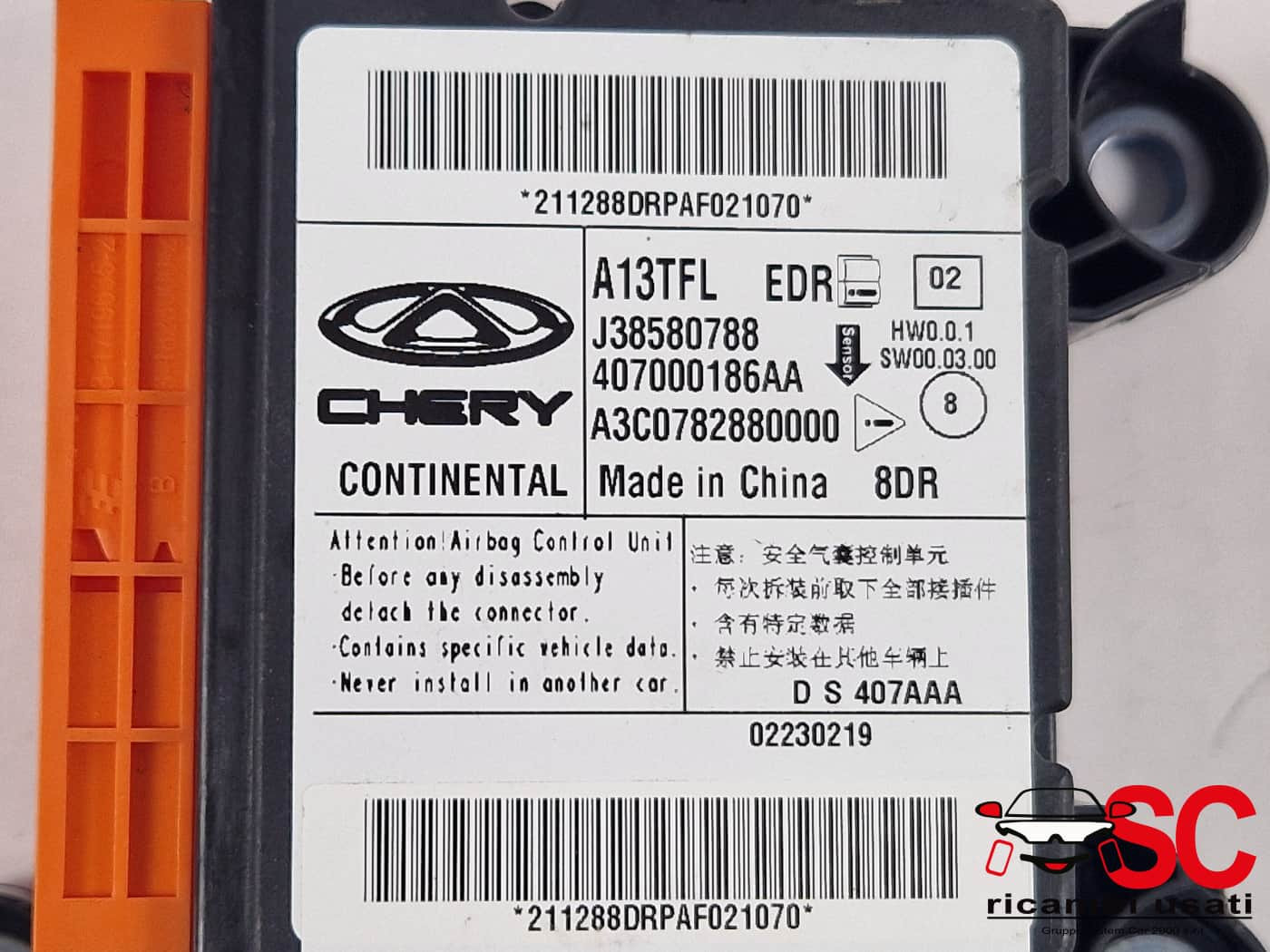 CENTRALINA AIRBAG DR 3.0 Serie A3C0782880000 (22>)