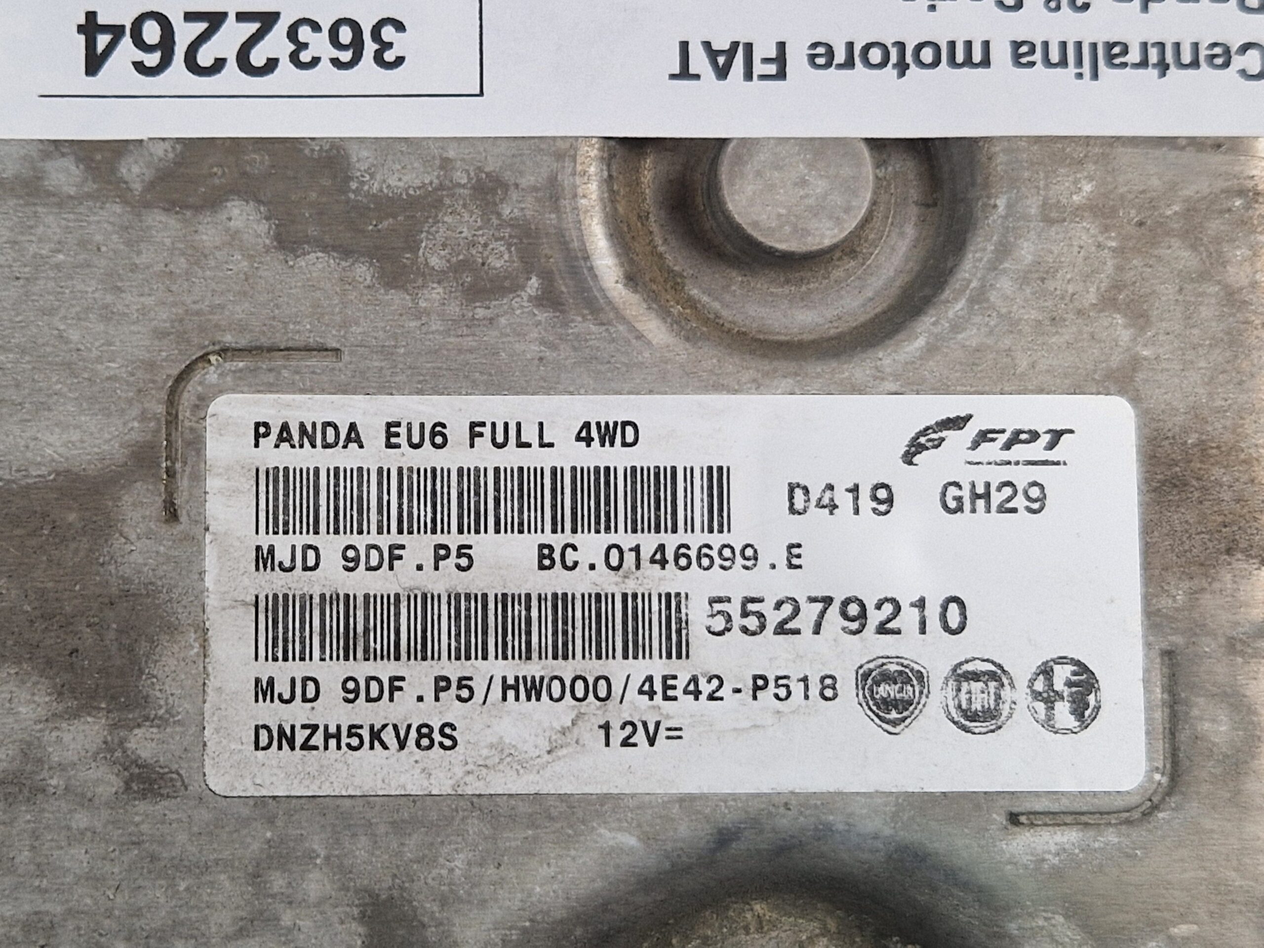 55279210 CENTRALINA MOTORE FIAT Panda 3° Serie Diesel 1.3