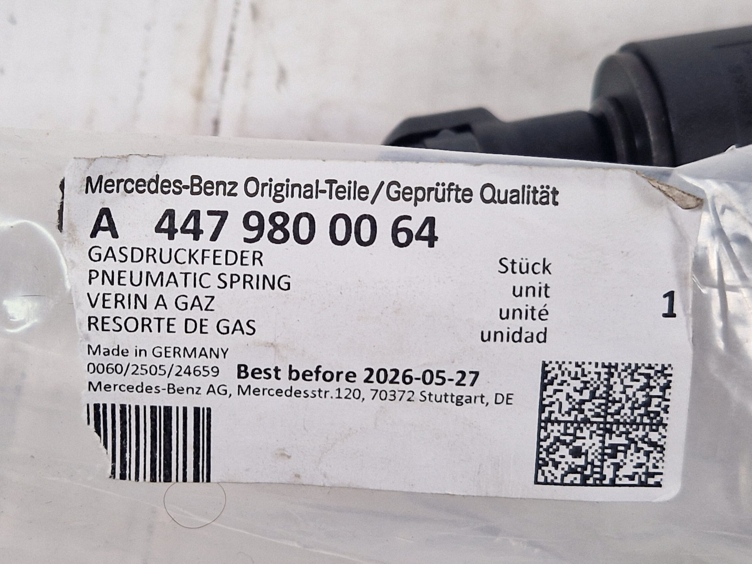 PISTONCINO COFANO POSTERIORE SINISTRO MERCEDES Vito Serie (W447) A4479800064 (14>)