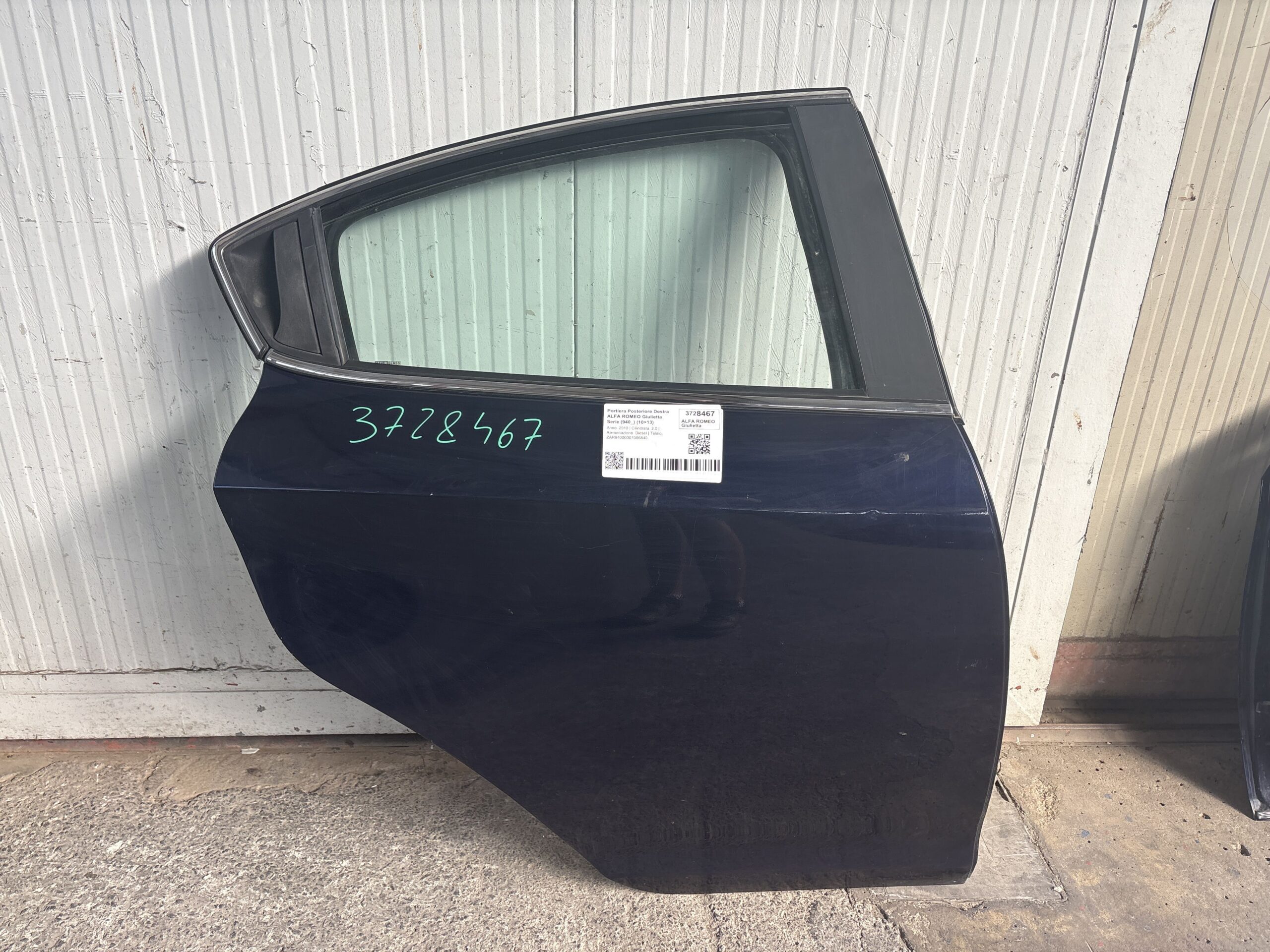 PORTIERA POSTERIORE DESTRA ALFA ROMEO Giulietta Serie (940_) 6000634837 940A4000 (10>13)