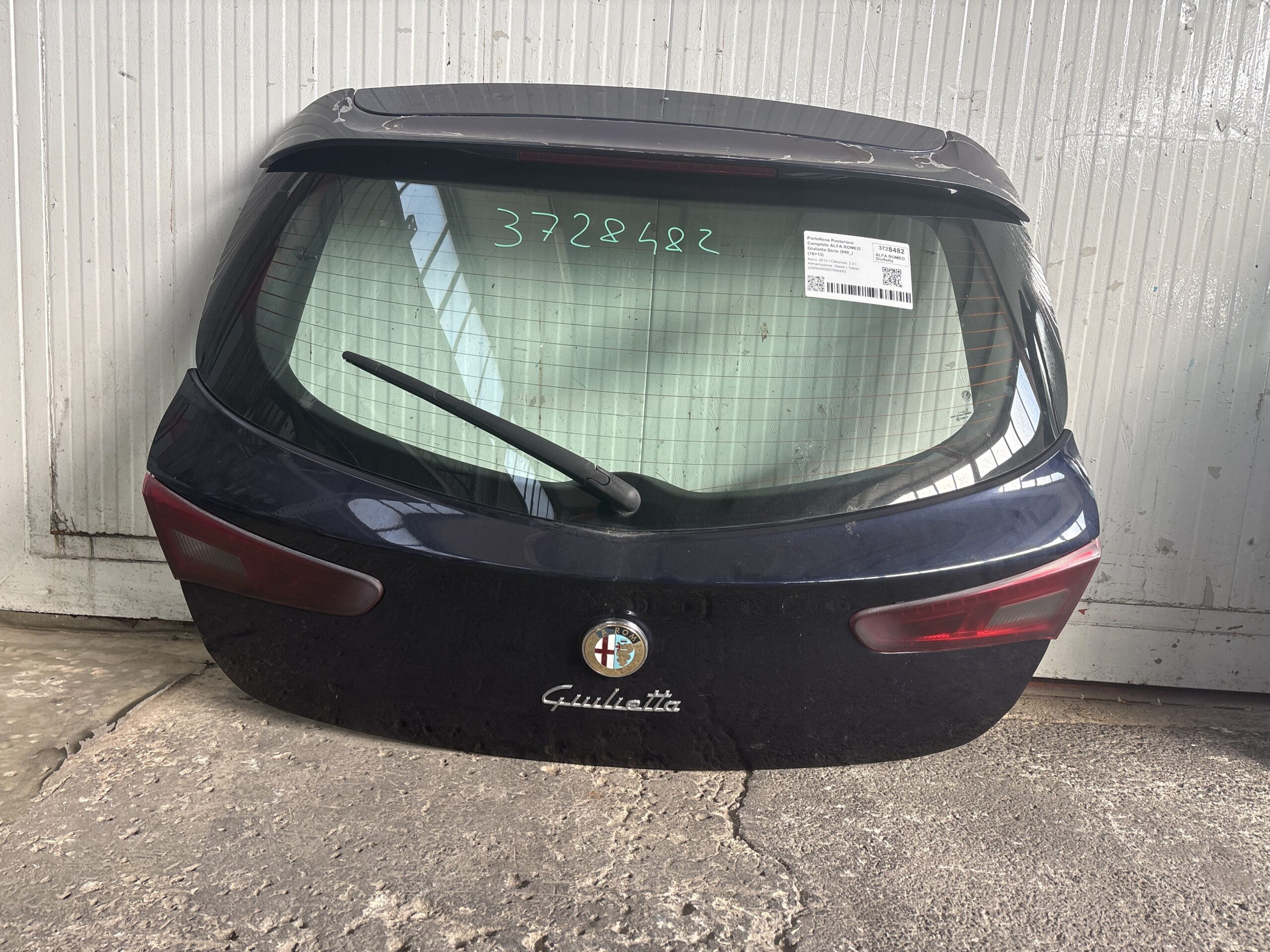 PORTELLONE POSTERIORE COMPLETO ALFA ROMEO Giulietta Serie (940_) 6000634833 940A4000 (10>13)
