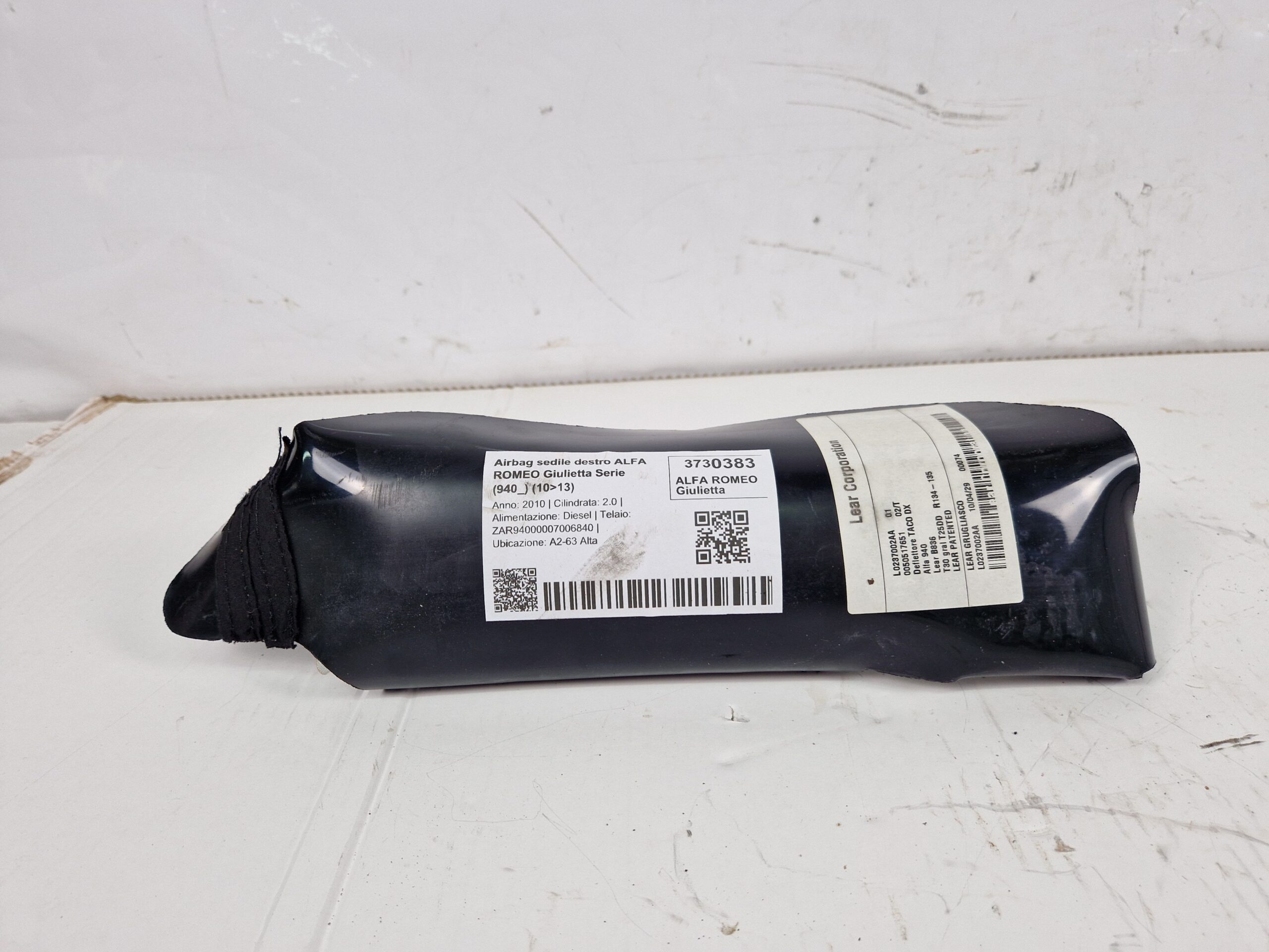 AIRBAG SEDILE DESTRO ALFA ROMEO Giulietta Serie (940_) 50537041 940A4000 (10>13)