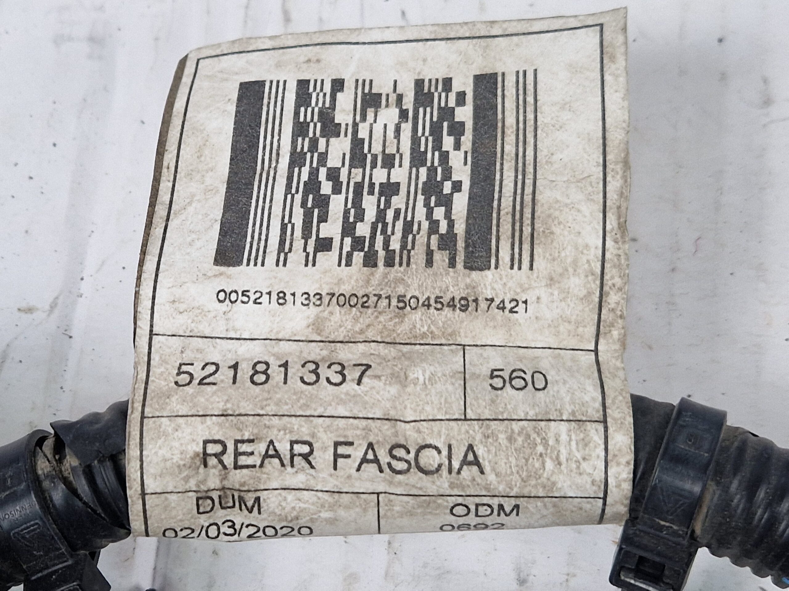 735643800 CABLAGGIO COMPLETO SENSORI PARCHEGGIO POSTERIORE JEEP Compass Serie Diesel