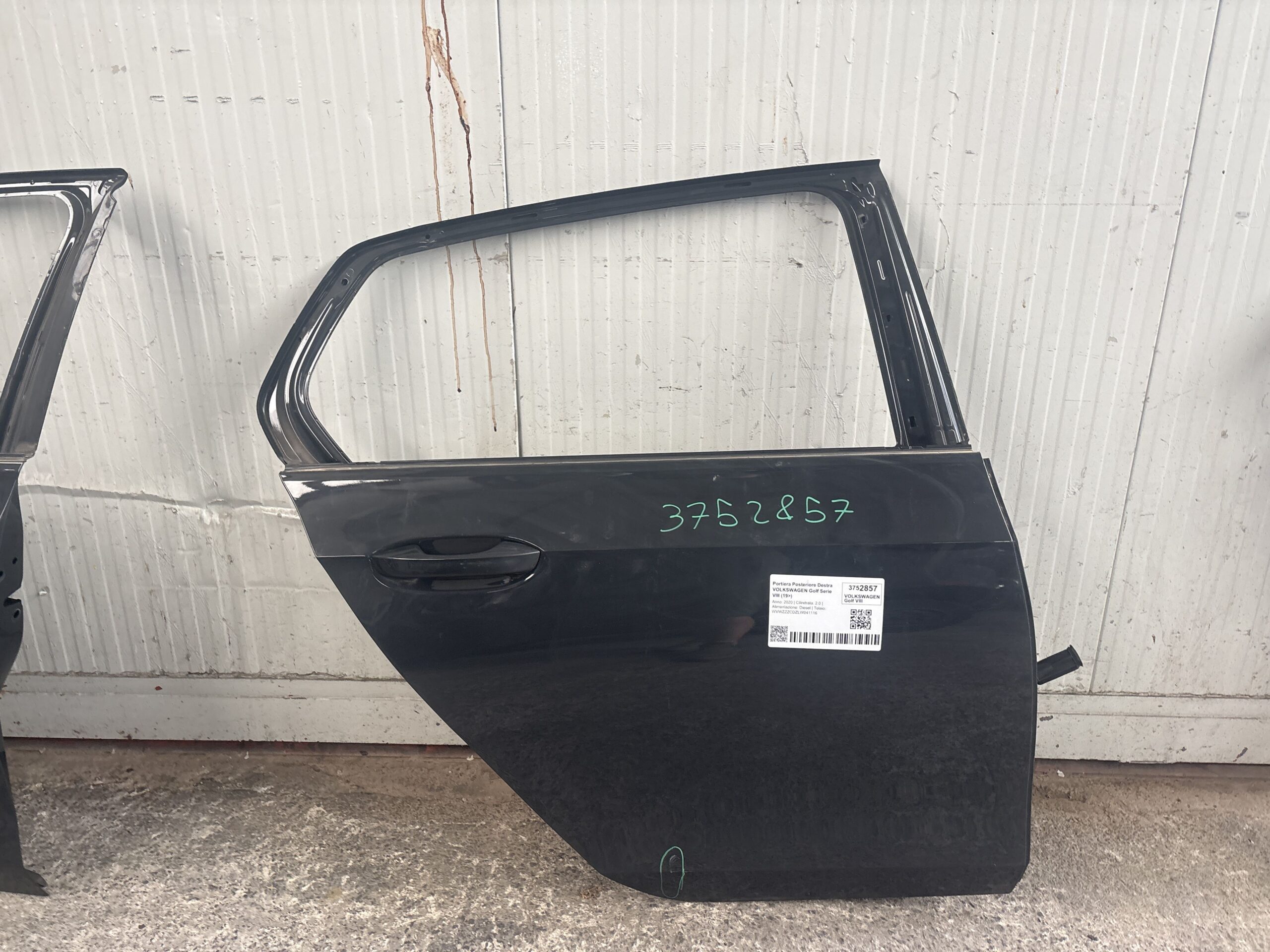 PORTIERA POSTERIORE DESTRA VOLKSWAGEN Golf Serie VIII 5H4833056E DSU (19>)