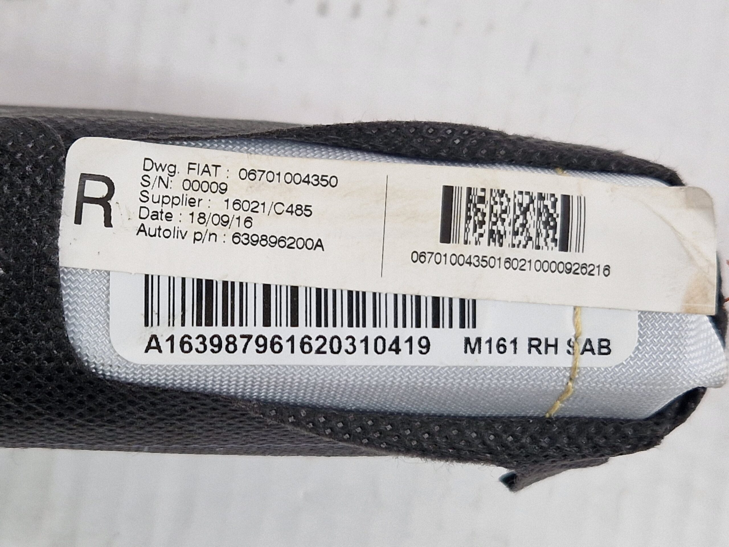AIRBAG SEDILE DESTRO MASERATI Levante Serie 06701004350 (16>)